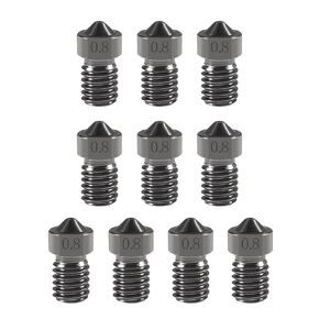 20PCS Hardened Steel Nozzle 0.2mm，0.4mm，0.6mm，0.8mm, Works with E3D V6 V5 Hotend Extruder Printer Ender3 E3D Hot End Titan Extruder Prusa i3 for 3D Printer 1.75mm Filament