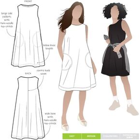Style Arc Sewing Pattern - Lena Shift Dress (Sizes 10-22)