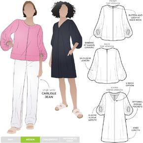 Style Arc Sewing Pattern - Zalia Woven Top and Dress (Sizes 10-22)