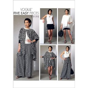 Vogue Patterns Casual Ponchos LRG-XLG-XXL Green