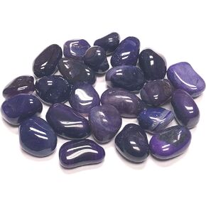 Crystal Collection: Tumbled Dyed Agate - Large 1" Pieces with Velvet Bag (1 Pound, Pink)