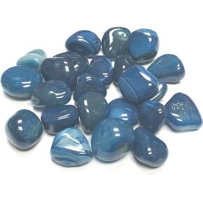 Crystal Collection: Tumbled Dyed Agate - Large 1" Pieces with Velvet Bag (1 Pound, Pink)