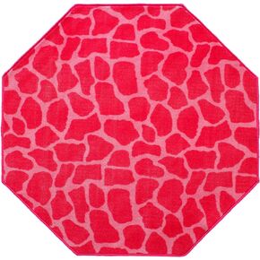 Furnish my Place Giraffe Black Grey Area Rug, Animal Print Area Rug, Pet-Friendly Rug, Baby Nursery Mat, Indoor Area Rug, Perfect for Living Room, Playroom, 2' Hexagon