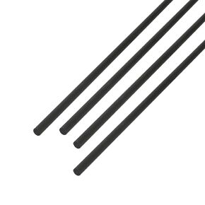 6Pcs 3mm Diameter Carbon Fiber Rod, Solid Frosted Rod Length 400mm, Used for Kite, Remote Control Aircraft, DIY Article Frame or Support Rod