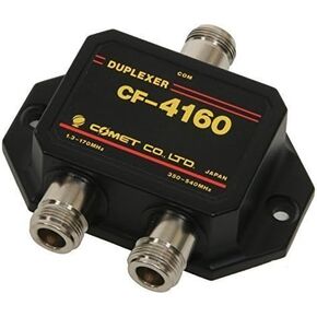 CF-4160N Comet Duplexer 1.3-170 MHz Low Pass, 350-540 MHz High Pass, 60 dB Isolation