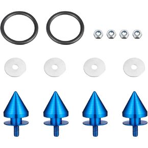 TOMALL 4 Pcs Universal Aluminum Bumper Quick Release Fasteners for Car Sharp anti-collision Fasteners Washers Kit for Car Front Rear Bumper Trunk Fender Hatch Lids (Black) in Kuwait