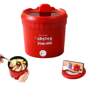 Mini Electric Cooker Electric Hot Pot 2023 Small Household Multifunctional All in 1 Pot Versatile|Portable|1L Mini Ramen Cooker Pot Cooker for Steaming Frying Porridge Noodles Soup