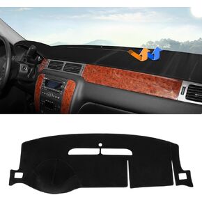 Autorder Dashboard Cover Mat for 2007-2014 Chevrolet Tahoe Suburban/GMC Yukon XL&2007-2013 Chevy Avalanche Silverado 1500 2500 3500 LTZ/GMC Sierra SLT Denali Accessories Upgrade Velvet Dash Cover in Kuwait