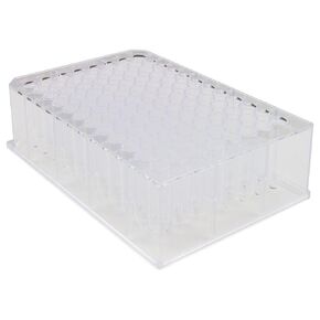 Caplugs Evergreen 290-8551-01N 96-Well Non-sterile Tapered Deep-Well Plates, 20 Pack, Natural, Polystyrene (PS), Well Volume 1 mL, Specimen Storage, Dilution, DNA Sequencing, Lab Research