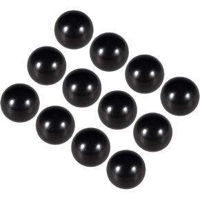 Thermoset Ball Knobs, M5 Female Thread 16mm Diameter, Plastic Metric Hand Screw Grip Black - (Applications: for Lathe Machinery Lever Handle), 12-Pieces