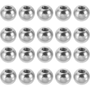 PATIKIL M4 x 9mm Ball Nuts Knob, 30 Pack Steel Drilling Ball Caps Blind Hole Handle Nut Decoration for Furniture Lamp or DIY Project, Gold Tone