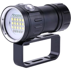 Dive Light, Diving Flashlight 18000 Lumen IPX8 Waterproof Diving Torch Scuba Dive Lights 500M Underwater LED Flashlight Submersible Lights