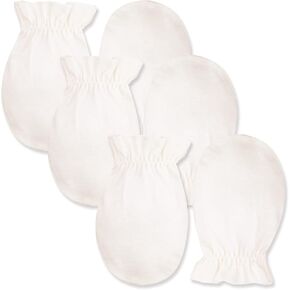 100% Certified Organic Cotton Baby No Scratch Mittens For Newborn to 0-6 Months