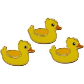 Rubber Ducky - Duck Lapel Pin, Hat Pin & Tie Tack Set - with Clutch Back