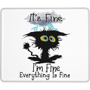 Cute Funny Square Opossum Mousepad with Durable Stitched Edges Washable, Anti-Slip Rubber Base Wireless Mouse Pads for Desk, Computers, Laptop, Office Desk Accessories 9.5 x7.9 Inch