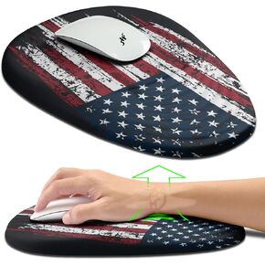 Hokafenle Ergonomic Mouse Pad Wrist Support, Terraced Slope Carpal Tunnel Wrist Pad for Mouse with Unibody Memory Foam, Wrist Rest Pain Relief Mousepad (Apricot, 11.8x7.9 in) in Kuwait