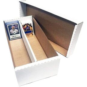 (5) Shoe 2 Row Storage Box (1600 Ct.) - Cardboard Storage Boxes - Baseball, Football, Basketball, Hockey, Nascar, Sportscards, Gaming & Trading Cards Collecting Supplies by MAX PRO