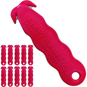 Klever Kutter K - RED Cutters, Red, Pack of 10