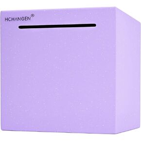 Piggy Bank for Adults Must Break to Open Unbreakable Piggy Bank Made of Stainless Steel, Indestructible Money Savings Bank for Cash (Black, 4.72inches)