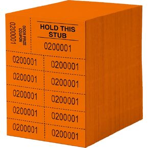 Auction Tickets - 500 Sheets - 10 Numbers per Sheet (Blue)