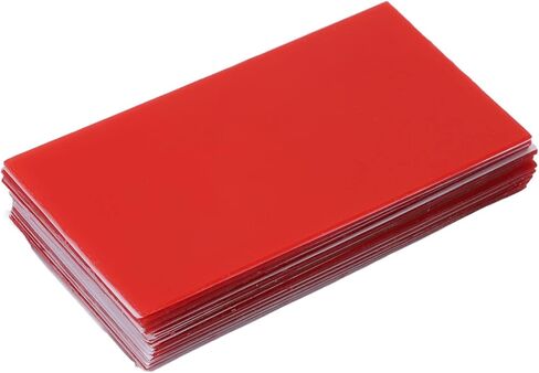 شمع الأسنان، 18 قطعة من ألواح شمع قاعدة الأسنان، أحمر للعناية بالفم وتقويم الأسنان، أداة شمع صب ورقة شمع شمع طبيب الأسنان لمختبر الأسنان الصيفي، صب الفم 1.3 مم in Kuwait