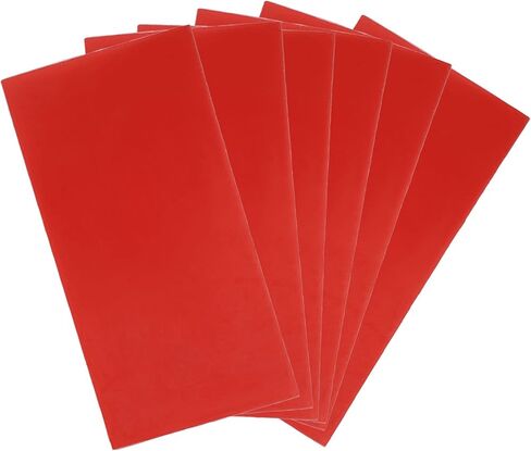 شمع الأسنان، 18 قطعة من ألواح شمع قاعدة الأسنان، أحمر للعناية بالفم وتقويم الأسنان، أداة شمع صب ورقة شمع شمع طبيب الأسنان لمختبر الأسنان الصيفي، صب الفم 1.3 مم in Kuwait