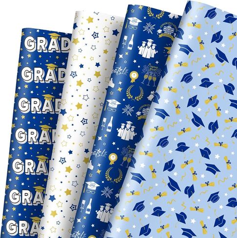 JarThenaAMCS Floral Wrapping Paper -Not Roll- Vintage Flower Gift Wrap Paper Folded Flat Retro DIY Craft Paper for Birthday Baby Shower Party Favors Supplies, 19.7 x 27.6 Inch, 8 Sheets in Kuwait