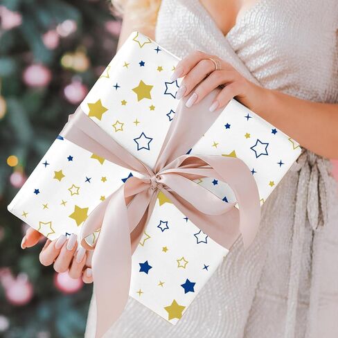JarThenaAMCS Floral Wrapping Paper -Not Roll- Vintage Flower Gift Wrap Paper Folded Flat Retro DIY Craft Paper for Birthday Baby Shower Party Favors Supplies, 19.7 x 27.6 Inch, 8 Sheets in Kuwait