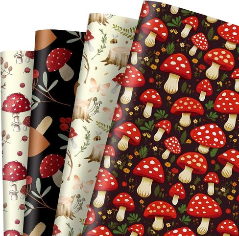 JarThenaAMCS Floral Wrapping Paper -Not Roll- Vintage Flower Gift Wrap Paper Folded Flat Retro DIY Craft Paper for Birthday Baby Shower Party Favors Supplies, 19.7 x 27.6 Inch, 8 Sheets in Kuwait