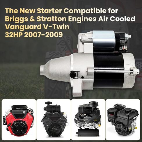 مشغل كهربائي جديد 845761 متوافق مع محركات Briggs & Stratton المبردة بالهواء Vanguard V-Twin، 32HP 2007-2009، رقم القطعة # 845761,843933,84006533 in Kuwait