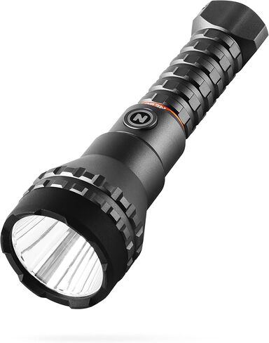 مصباح يدوي NEBO Luxtreme 500 لومن LED - مصباح يدوي ساطع قابل لإعادة الشحن مع 4 أوضاع إضاءة، مقاومة للماء، شعاع ضوء نصف ميل، رمادي عاصف in Saudi Arabia