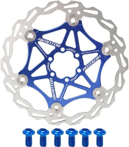 160mm 180mm 203mm Mountain bike brake rotor Strong heat dissipation floating rotor MTB disc brake pad for bicycle ultralight Bicycle Floating Disc (160MM, purple) in Saudi Arabia