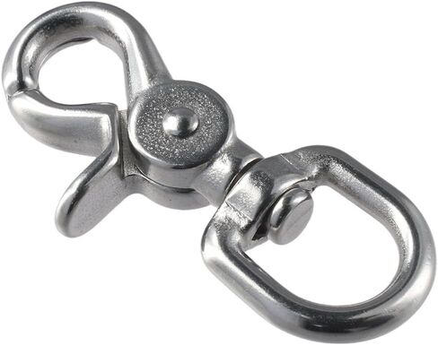 2 Pack 2.56'' Trigger Snap Hooks, Marine Grade 316 Stainless Steel Trigger Snaps 360 Degree Swivel Spring Buckle Metal Swivel Clips Heavy in Kuwait