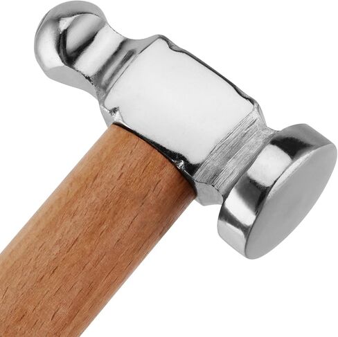 2 قطعة مطرقة مطاردة بمقبض خشبي، مطرقة أدوات صنع المجوهرات مقاس 11.4 بوصة، مطرقة معدنية لصنع المجوهرات in Kuwait