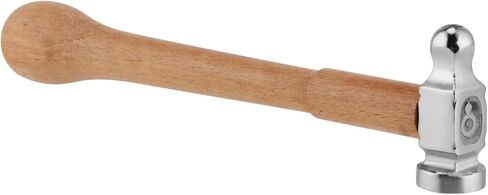 2 قطعة مطرقة مطاردة بمقبض خشبي، مطرقة أدوات صنع المجوهرات مقاس 11.4 بوصة، مطرقة معدنية لصنع المجوهرات in Kuwait