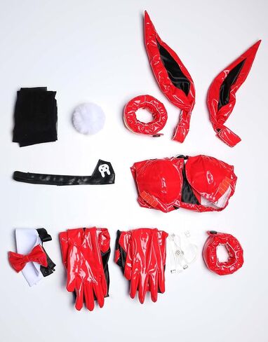 Cosplay.fm Bunny Girl Cosplay Costume Bunny Suit One-piece Bodysuit with Stockings and Sleeves in Kuwait