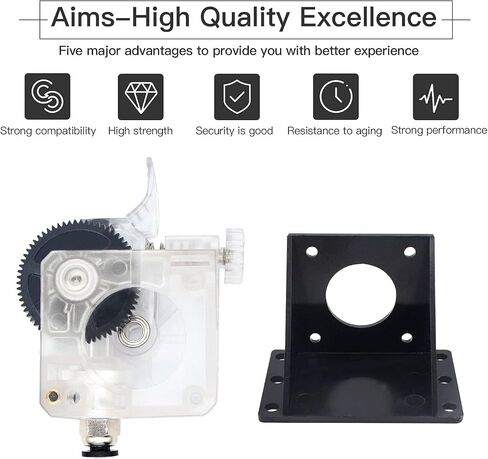 [2pcs of Pack] Upgrading Titan Extruder Parts Compatible with CR10, Ender 3 Series DIY 3D Printer Compatible with E3D V6 Hotend J-Head Bowden Mounting Bracket 1.75mm PLA Filament in Saudi Arabia
