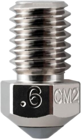 فوهة Micro Swiss CM2 RepRap V5-V6 1.75 لـ Prusa i3 MK2 / MK2S / MK3 / Mini - قلب نحاسي - طرف فولاذي مقوى M2 - أداء حراري فائق - مقاومة استثنائية للتآكل (.4 مم) in Kuwait