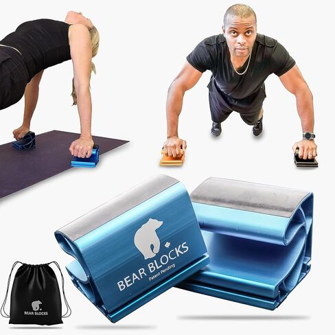 Pushup Bars - Safe Push Up Bars - Strength training Pushup Stands Perfect for Home Gym & Traveling Fitness - Lightweight, Non-Slip Bodyweight Training Workouts Blocks in Saudi Arabia