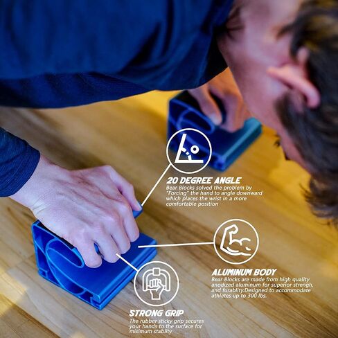 Pushup Bars - Safe Push Up Bars - Strength training Pushup Stands Perfect for Home Gym & Traveling Fitness - Lightweight, Non-Slip Bodyweight Training Workouts Blocks in Saudi Arabia