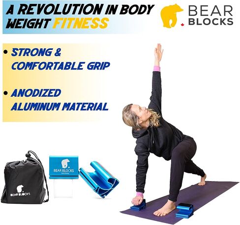 Pushup Bars - Safe Push Up Bars - Strength training Pushup Stands Perfect for Home Gym & Traveling Fitness - Lightweight, Non-Slip Bodyweight Training Workouts Blocks in Saudi Arabia