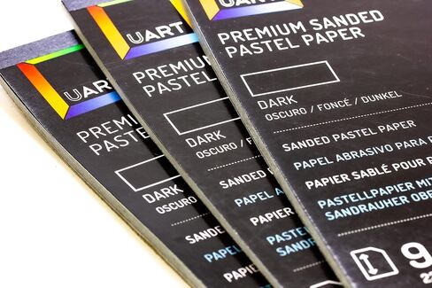 Premium Sanded Dark Pastel Art Pads for Pastels, Pencils & Charcoal, 9" x 12", Grit 400 (10 Sheets per Pad) in Kuwait