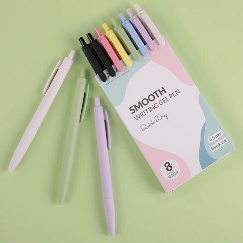 SKYDUE Gel Pens, Black Ink 0.5mm Fine Point Smooth Writing Pens for Journaling Note Taking, Small Gifts for Women Office Desk Accessories in Saudi Arabia