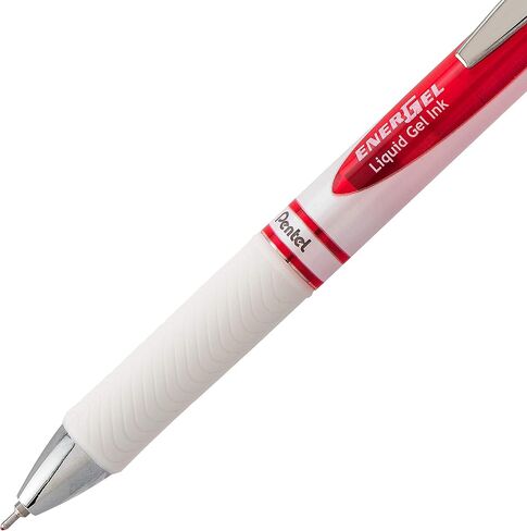 Pentel EnerGel Pearl RTX Retractable Liquid Gel Pen, (0.7mm), Medium Line, Needle Tip, Black Ink, Pack of 2 (BLN77WBP2A) in Saudi Arabia