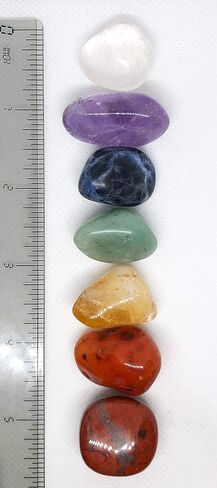 Pachamama Essentials Chakra Healing and Balancing Gift Set, Chakra Tumbled Stones, Lava Rock Bracelet, Pendulum, Selenite, Sage, Palo Santo. Meditation Chakra Kit in Saudi Arabia