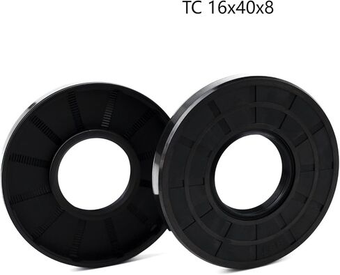 XiKe قطعتان من ختم الزيت، أختام الشفاه، TC 17 مم × 40 مم × 7 مم، سدادة عمود الزيت المحملة بنابض من مطاط النتريل المزدوج، مصممة لعمود التحمل، أسود in Kuwait