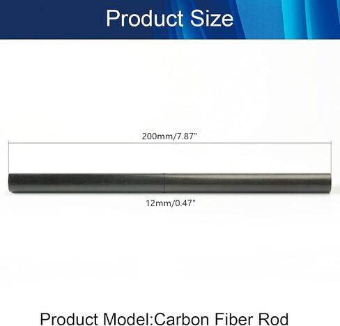 Fielect 12mm Carbon Fiber Rod for RC Airplane Matte Pole Length 200mm 7.8 inch 1pcs in Saudi Arabia