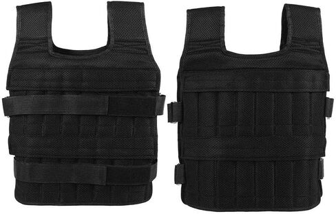 سترة الوزن - سترة تدريب من قماش أكسفورد قابلة للتنفس، سترة مرجحة 15 كجم، سترة تدريب القوة للتمرين واللياقة البدنية in Kuwait