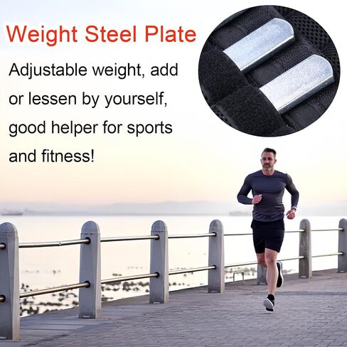 Weighted Vest Steel Plates Adjustable Rustproof Strength Training Weight Long Steel Plate w/Round Head for Loading Leg Guards Weighted Vest in Saudi Arabia