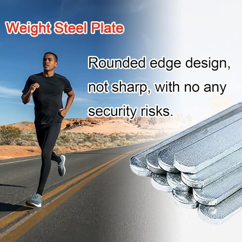 Weighted Vest Steel Plates Adjustable Rustproof Strength Training Weight Long Steel Plate w/Round Head for Loading Leg Guards Weighted Vest in Saudi Arabia